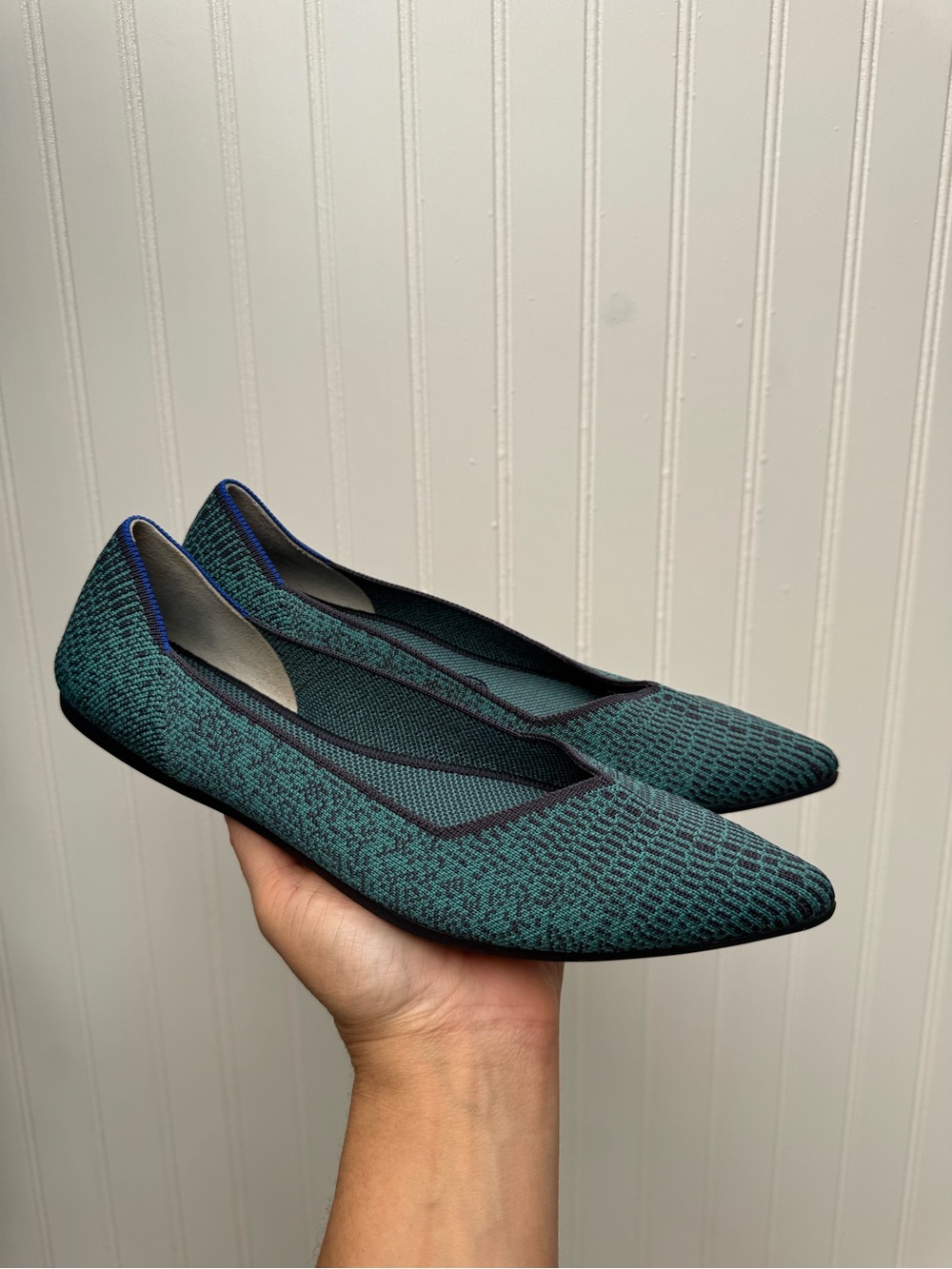Rothy's The Point Flat Spruce Python 9 - Picture 6 of 9